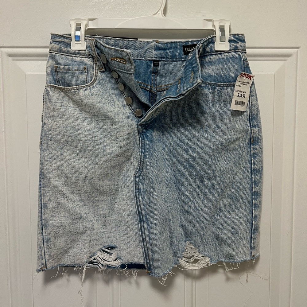 Blank NYC Denim Ripped Skirt